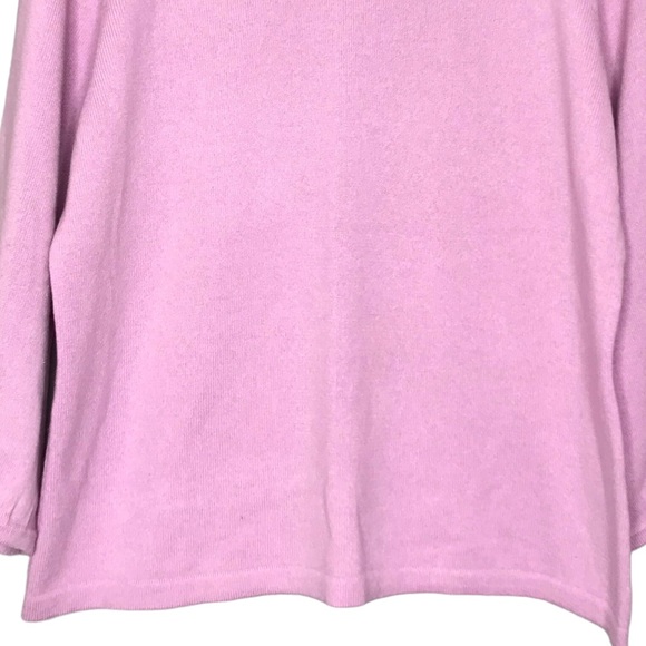 Medium Light Purple Orvis 100% Cashmere Crew Neck Sweater Pullover Mauve - Picture 5 of 9
